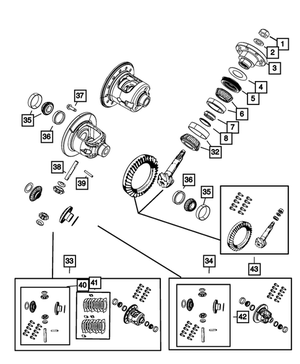 Ring And Pinion Gear Kit - Mopar (68035568AA)