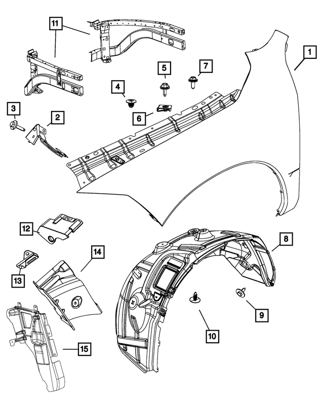 Wheelhouse Shield, Right - Mopar (68110686AE)