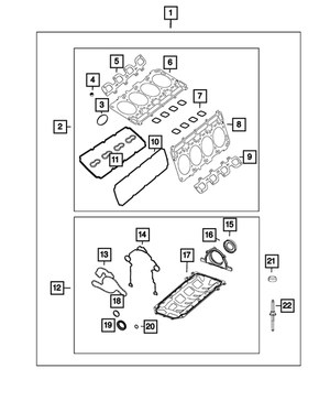 Engine Gasket Kit - Mopar (68159796AC)