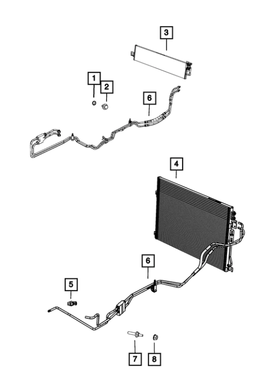 Condenser And Trans Cooler Cooler - Mopar (55038003AG)