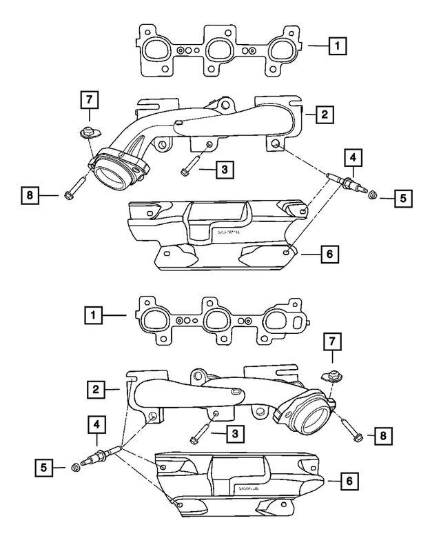 Exhaust Manifold Gasket, Left - Mopar (53013933AB)