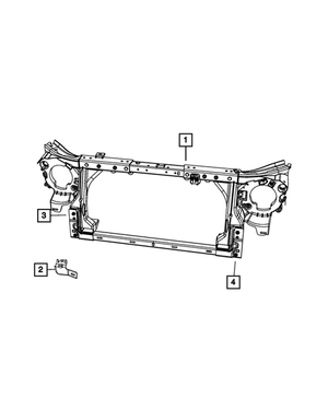 Radiator Closure Panel - Mopar (55077976AF)