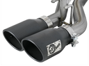 aFe Power Rebel Series 2.5&quot; Dual Exit Center Cat-Back Exhaust in Stainless Steel for 07-18 Jeep Wrangler JK Unlimited 4 Door