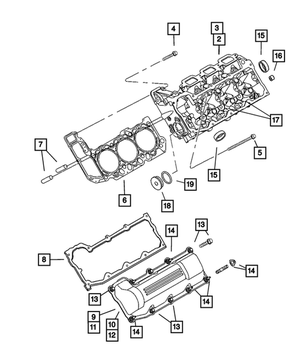 Valve Cover Gasket, Right - Mopar (53020992)