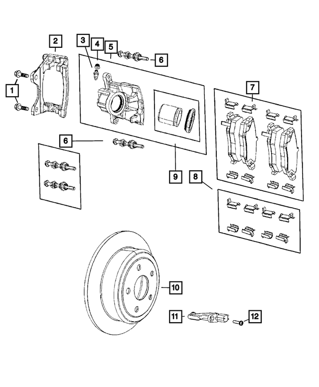 Disc Brake Caliper Adapter - Mopar (68003775AA)