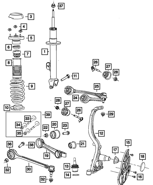 Tension Strut, Right - Mopar (04670508AG)