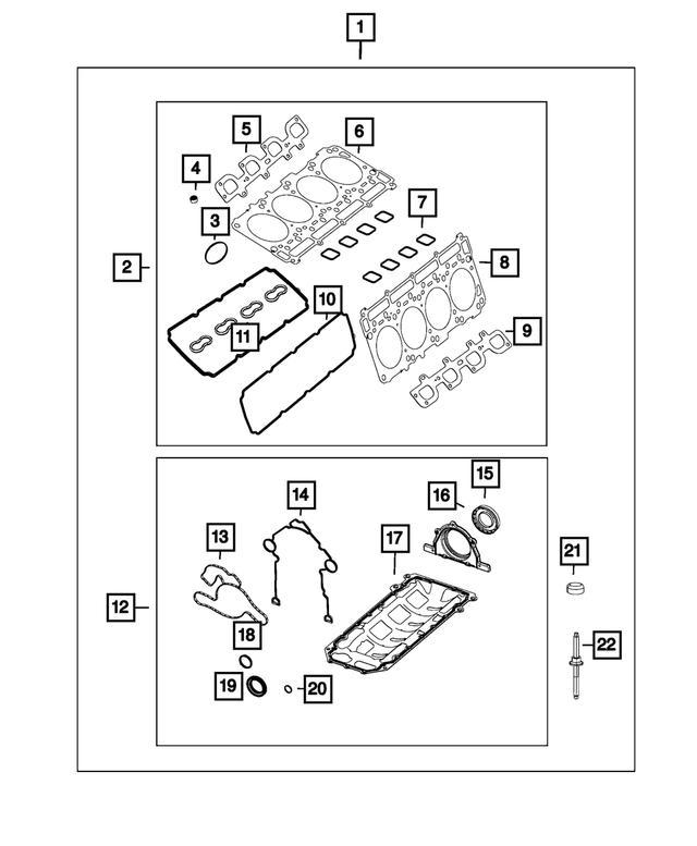 Cylinder Head Gasket, Left Cylinder Head - Mopar (5038281AE)