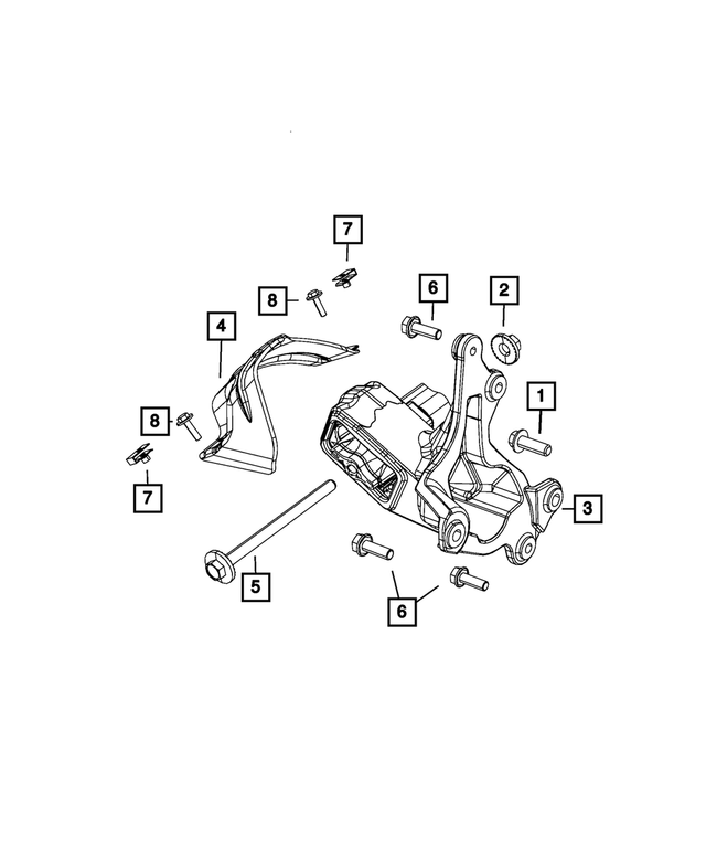 Engine Mount Isolator, Left - Mopar (52059943AE)