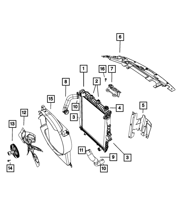 Radiator Outlet Hose - Mopar (52028989AD)