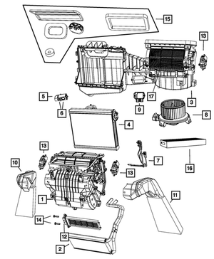 Air Conditioning Evaporator - Mopar (68004194AC)