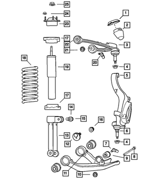 Control Arm Bushing - Mopar (52125369AA)