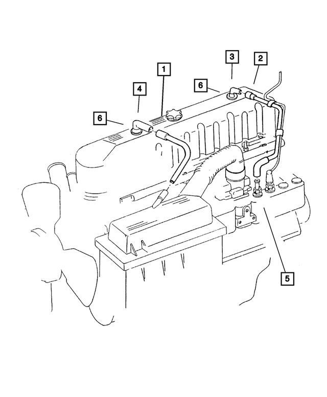 Cylinder Cover To A/Cleaner Tube - Mopar (4854180)