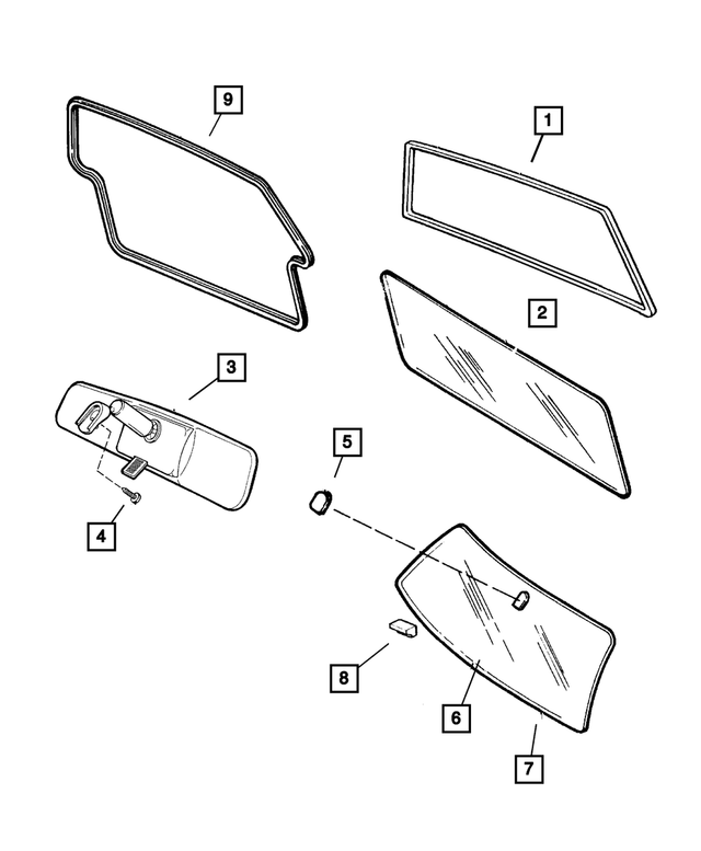 Lift-Gate Molding - Mopar (55175366AD)