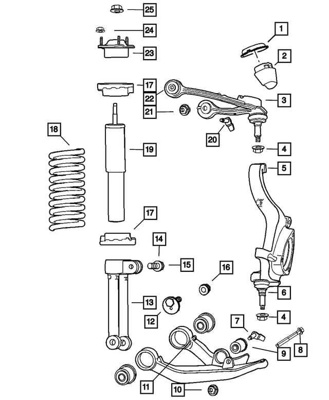 Control Arm, Right - Mopar (52125112AE)