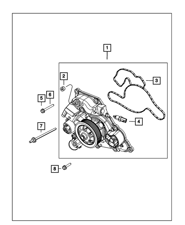 Water Pump - Mopar (53022095AJ)