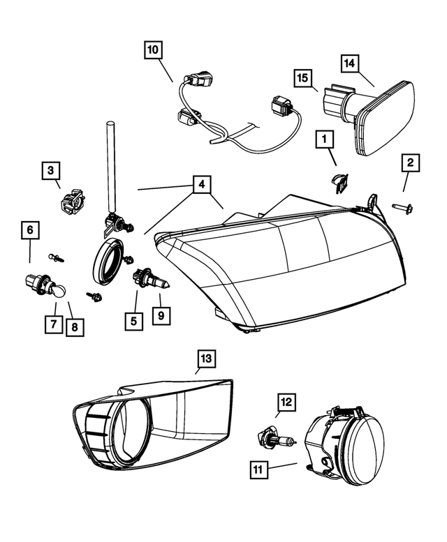 Headlamp Bulb - Mopar (L00H460W)