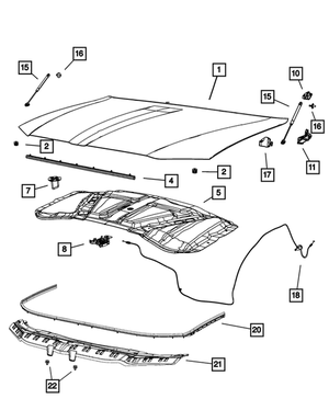 Gas Prop, Right - Mopar (55113776AC)