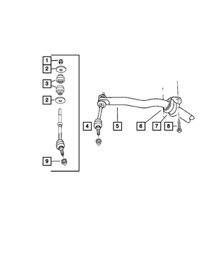 Stabilizer Bar Link Kit - Mopar (5170290AD)