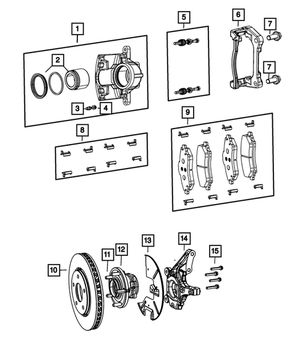 Disc Brake Piston And Seal Kit - Mopar (68003698AB)