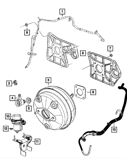 Power Brake Booster - Mopar (68091279AC)