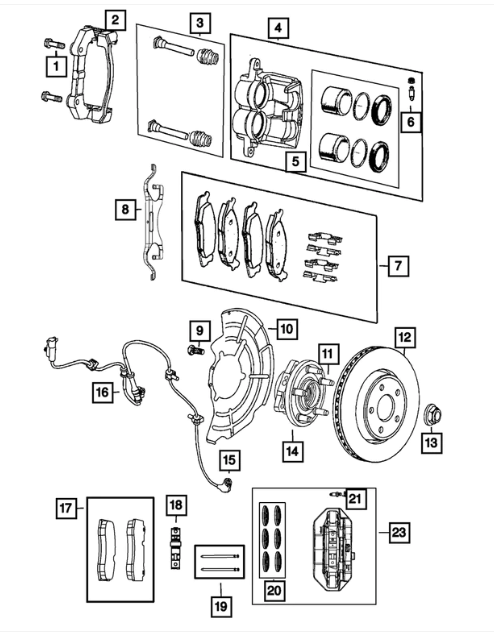 Brake Pads - Mopar (68144427AB)