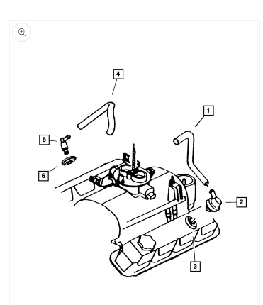 Crankcase Vent Grommet - Mopar (2946079)