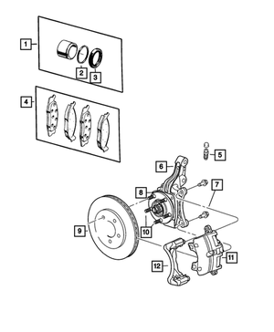 *Padkit-Frontdiscbrake - Mopar (68574695AA)