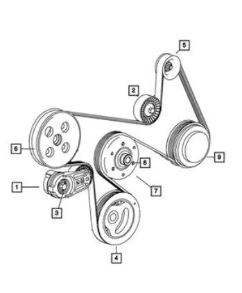 Belt Tensioner - Mopar (53032860AA)