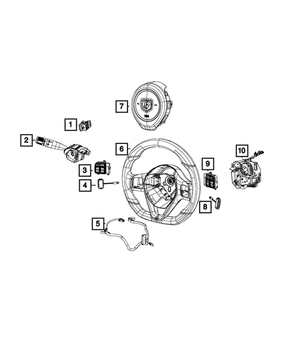 Steering Column Control Module Clock Spring - Mopar (68528300AA)