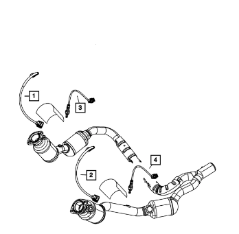 Oxygen Sensor, After Catalyst, Right - Mopar (5149169AA)