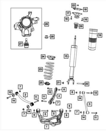 Spring Isolator, Lower - Mopar (68029688AE)