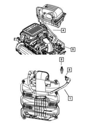 Crankcase Vent To Intake Manifold Tube - Mopar (53032993AF)