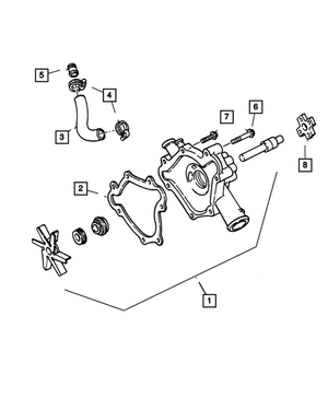 Water Pump - Mopar (68382493AA)