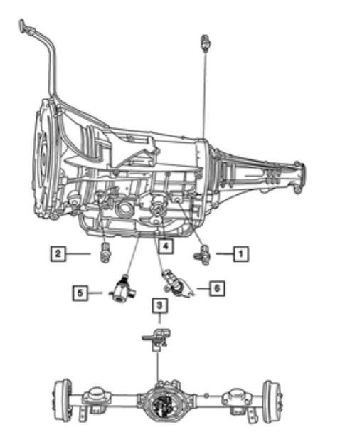 Wheel Speed Sensor, Rear - Mopar (52125003AD)