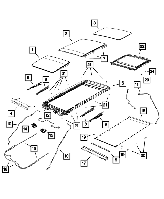 Sunshade Guide Clip - Mopar (68188685AA)