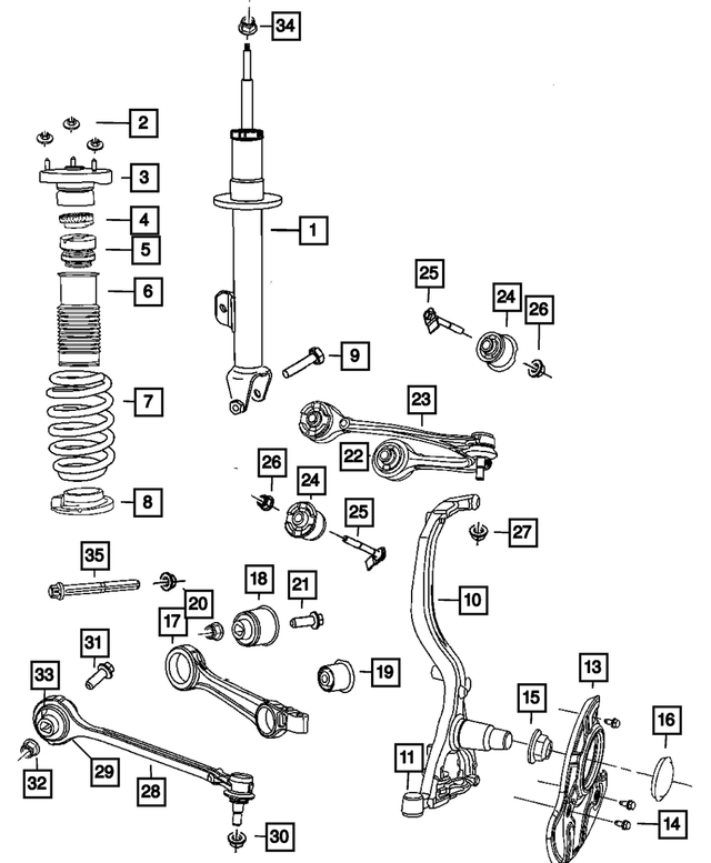 Tension Strut, Right - Mopar (5180606AB)