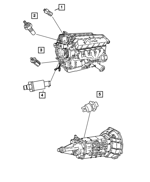 Oil Pressure Sending Unit - Mopar (56026779AB)