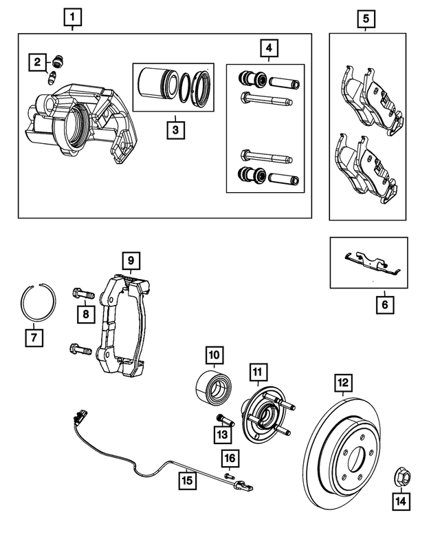 Pad Kit-Rear Disc Brake - Mopar (2AMV4386AC)