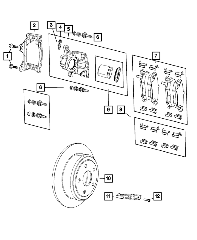 Pad Kit-Rear Disc Brake - Mopar (2AMV2776AB)