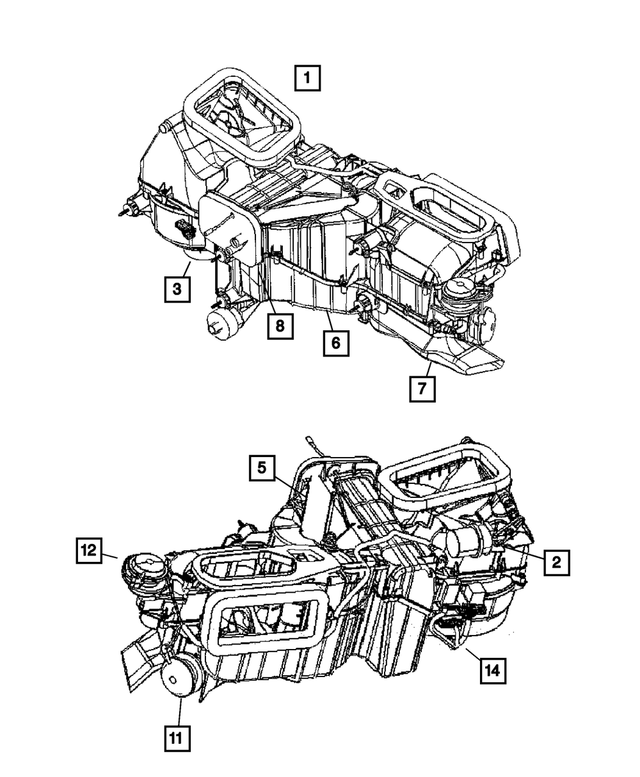 Blower With Wheel Motor - Mopar (68028890AA)