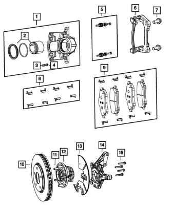 Pad Kit-Front Disc Brake - Mopar (2AMV3762AC)