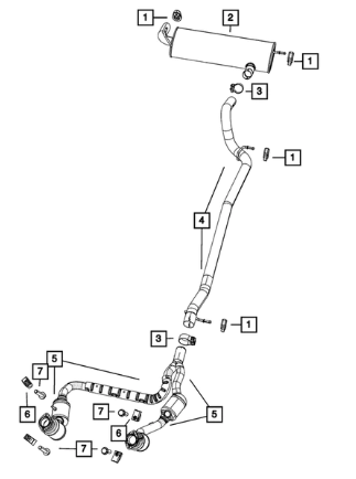 Exhaust Pipe And Converter - Mopar (68040901AB)