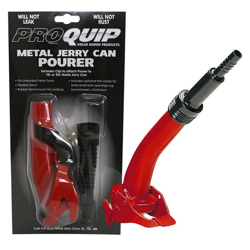 PRO QUIP 0993C METAL JERRY CAN POURER WITH CLIP