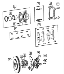 Pad Kit-Front Disc Brake - Mopar (2AMV3762AC)