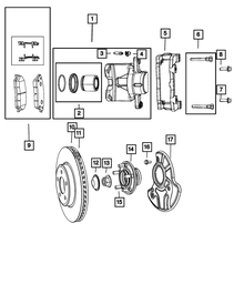 Brake Pads - Mopar (2AMV3555AA)