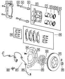 Pad Kit-Front Disc Brake - Mopar (2AMV3868AB)