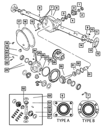 Axle Shaft Bearing - Mopar (3507898AB)